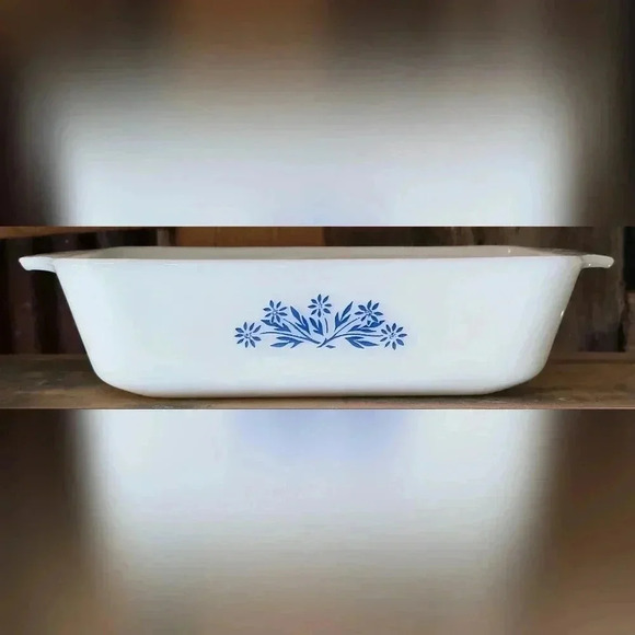 Anchor Hocking Other - Vintage Anchor Hocking Fire-King Blue Cornflower 441 Loaf Pan Baking Dish 1qt
